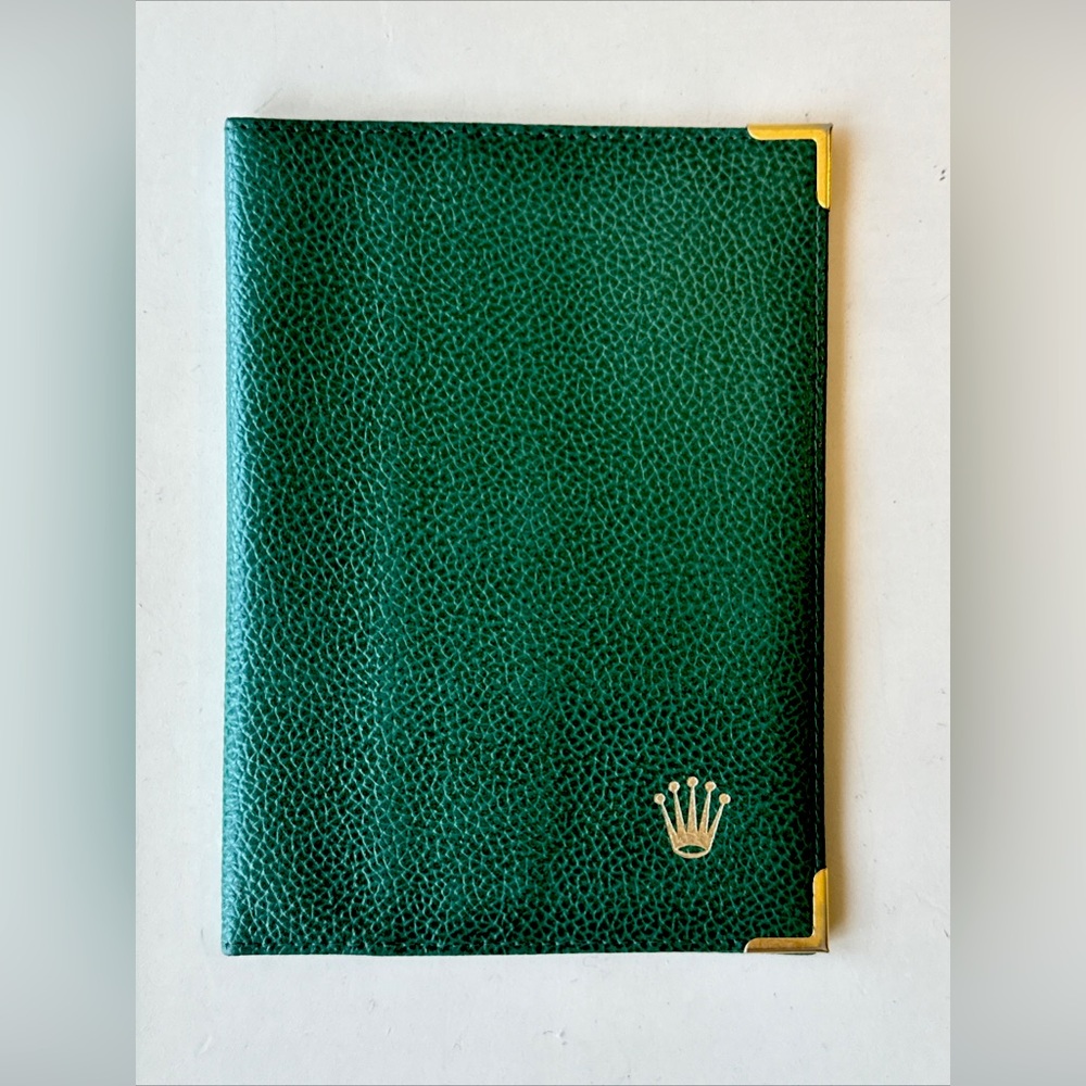 Rolex Green Leather Passport Holder